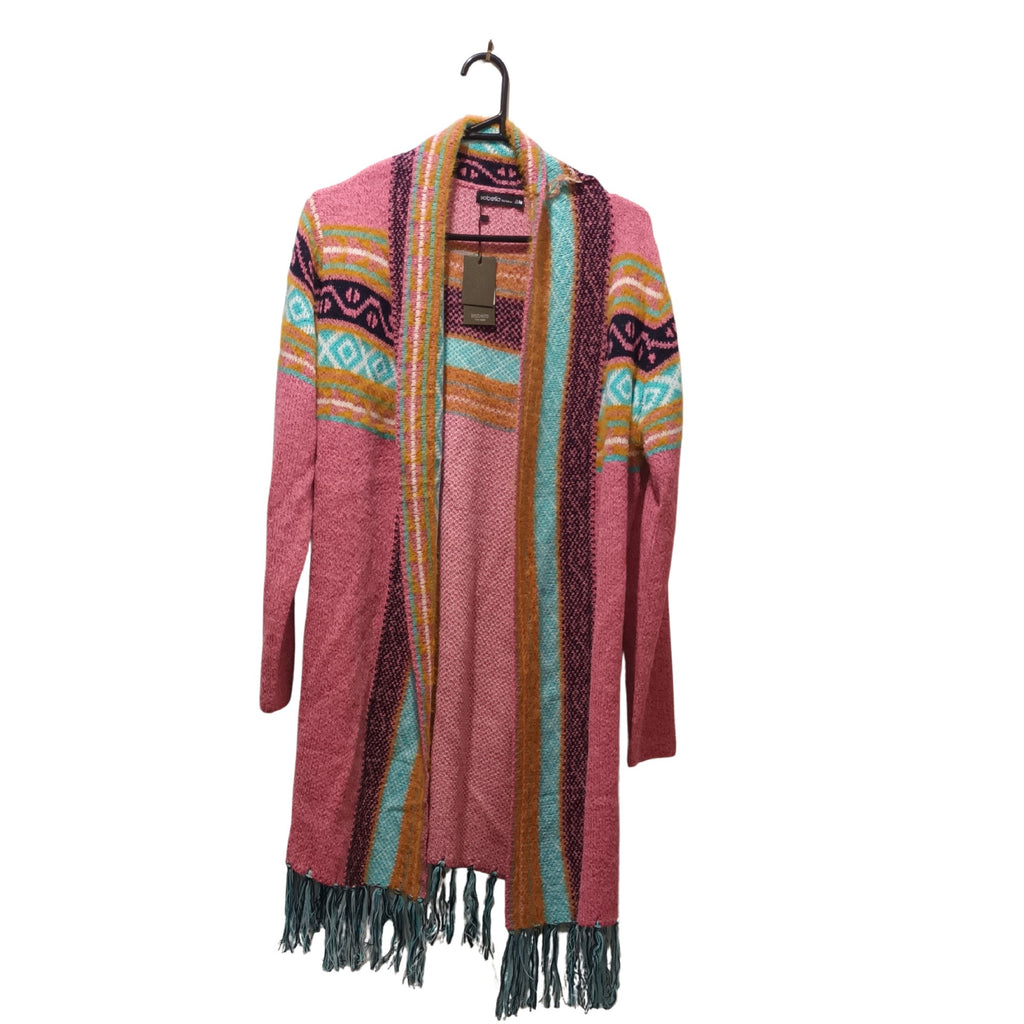 Cardigan Pink With Tassels Short S/m