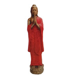 Load image into Gallery viewer, Red Gold Buddha Statue 33x30x110