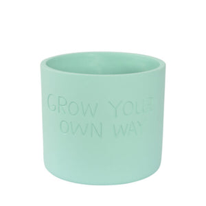 Grow Your Own Way Planter Pot Mint 17x15cm 