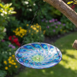 Load image into Gallery viewer, Glass Peacock Birdfeeder 28x50x28cm