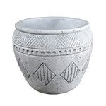 Load image into Gallery viewer, Mojay Geolite Aztec Planter White 17x15