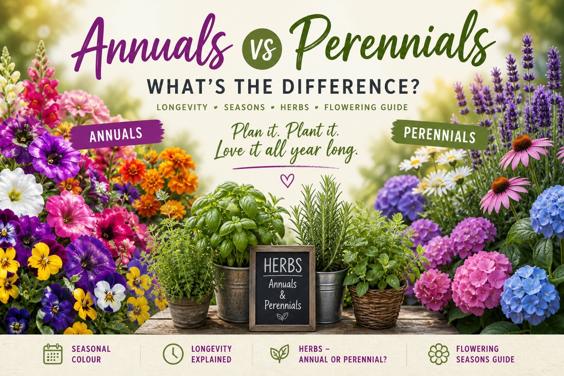 🌸 Annuals vs Perennials – What’s the Difference (and What Should You Plant?)