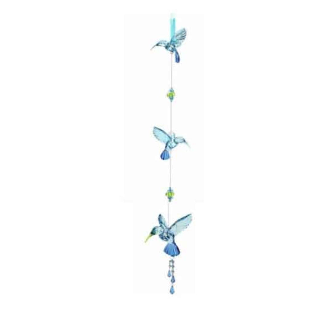 Hanging Acrylic  Crystal Blue Hummingbird Sun Catcher