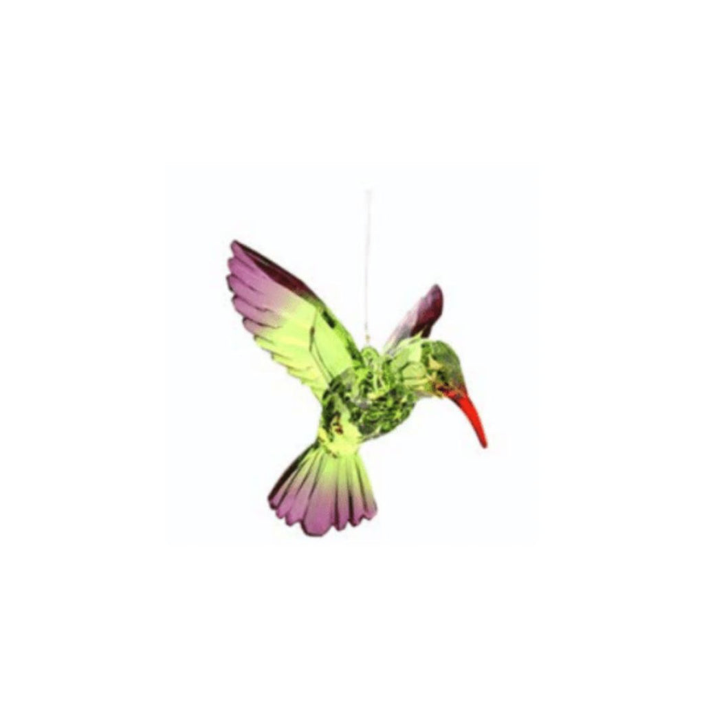 Acrylic Crystal Hummingbird Sun Catcher Fuchsia/green