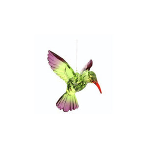 Acrylic Crystal Hummingbird Sun Catcher Fuchsia/green