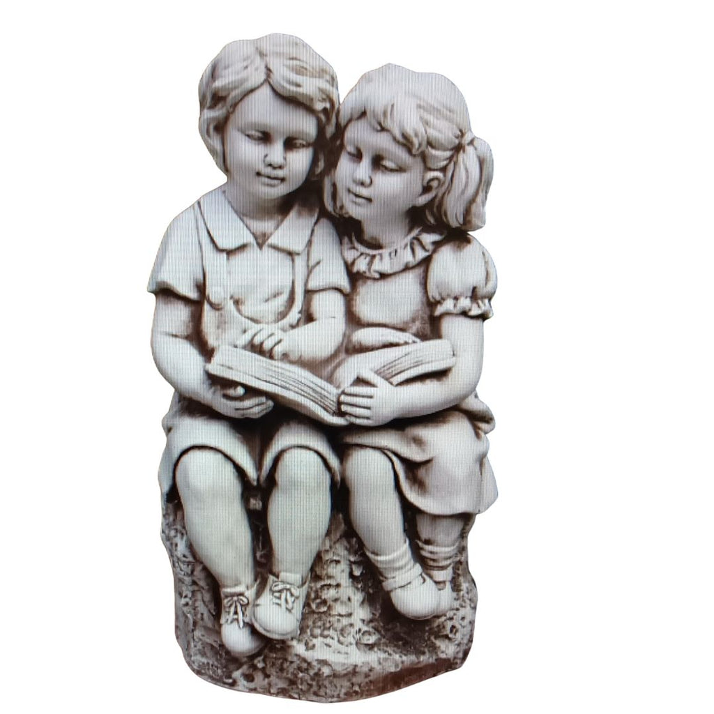 Boy & Girl Reading 34x27x61cm