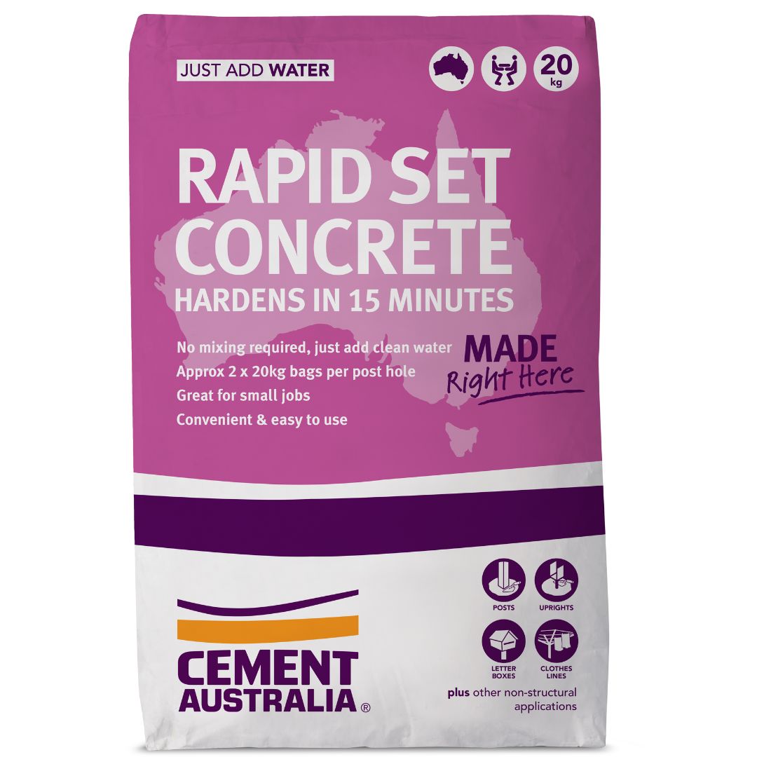 Rapidset Concrete 20kg – Lumpys Nursery & Landscape Yard
