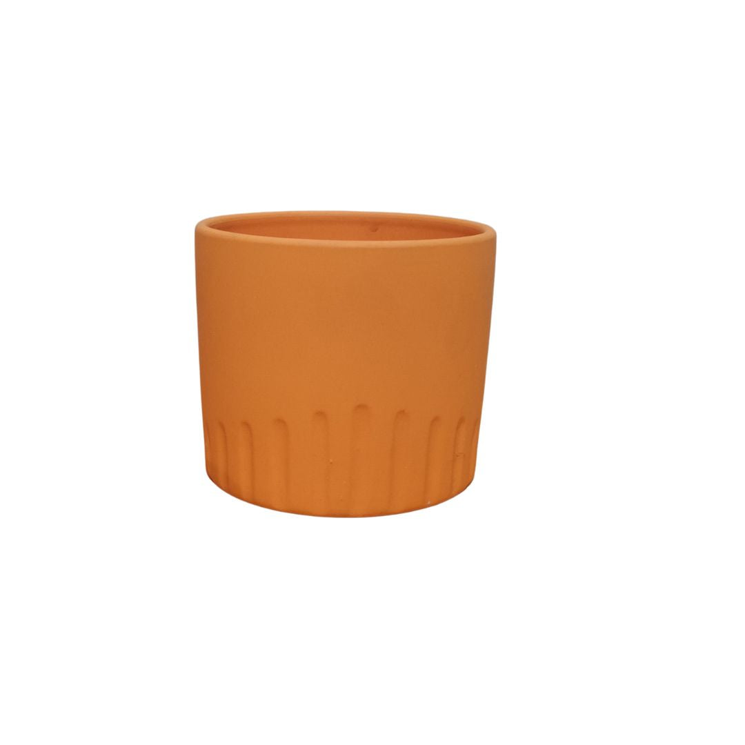 Habitat101 Genoa Pot Tangerine Medium 14x12cm