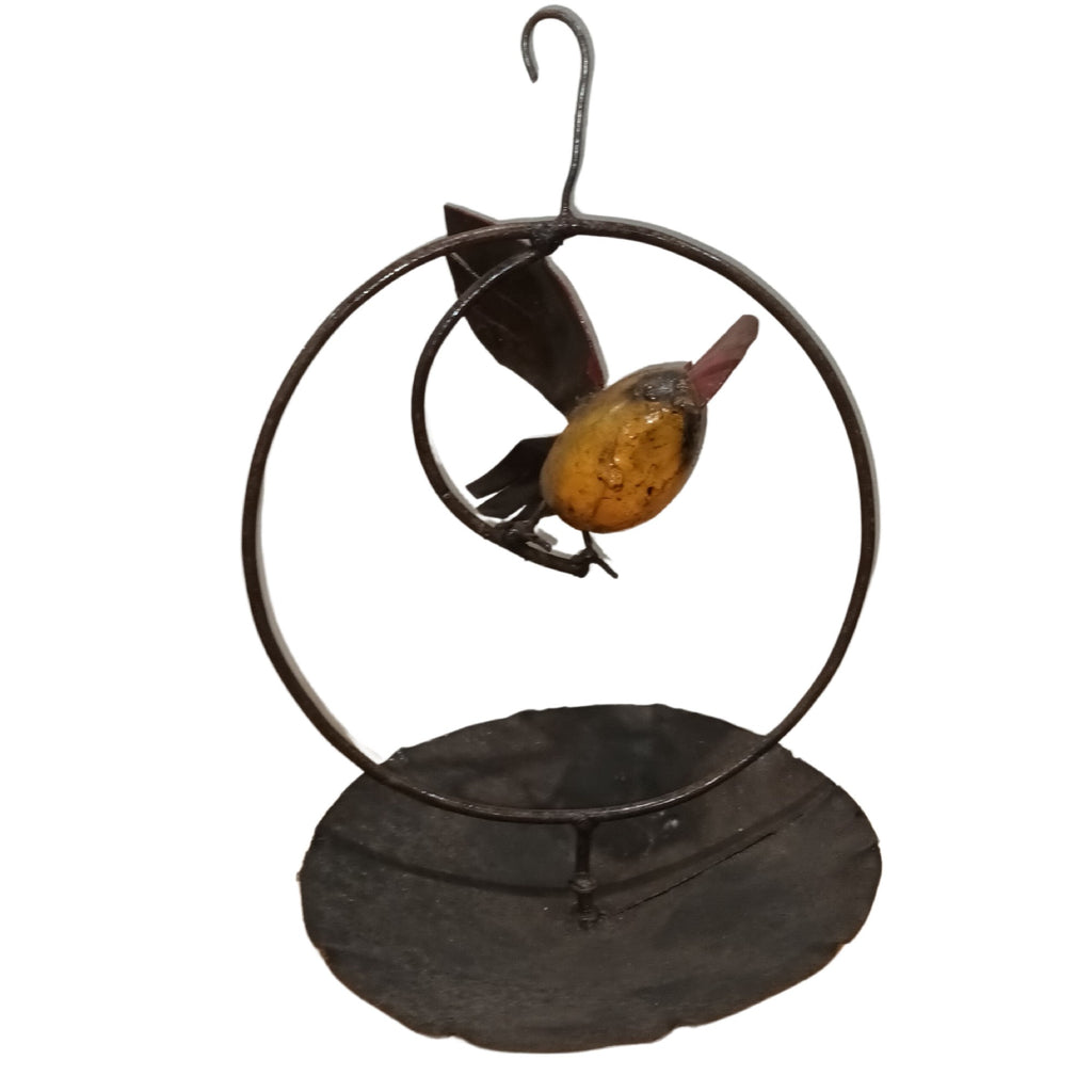 Eye On Africa Hanging Red Yellow Robin Bird Feeder 361
