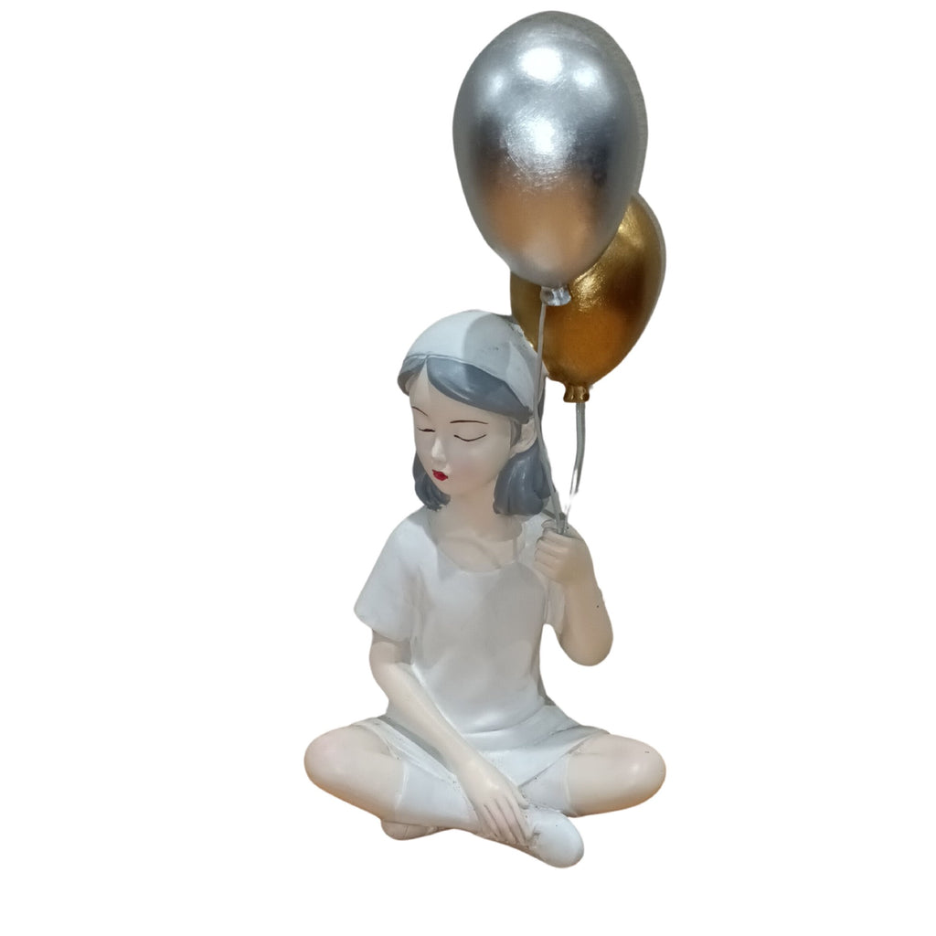 Girl Party White Small With Baloons