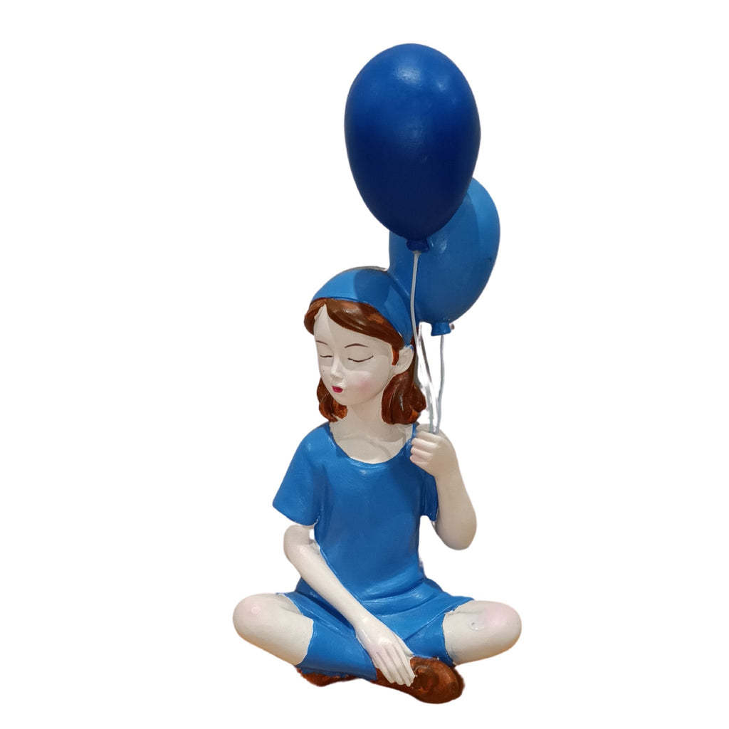 Girl Party Blue Small With Baloons