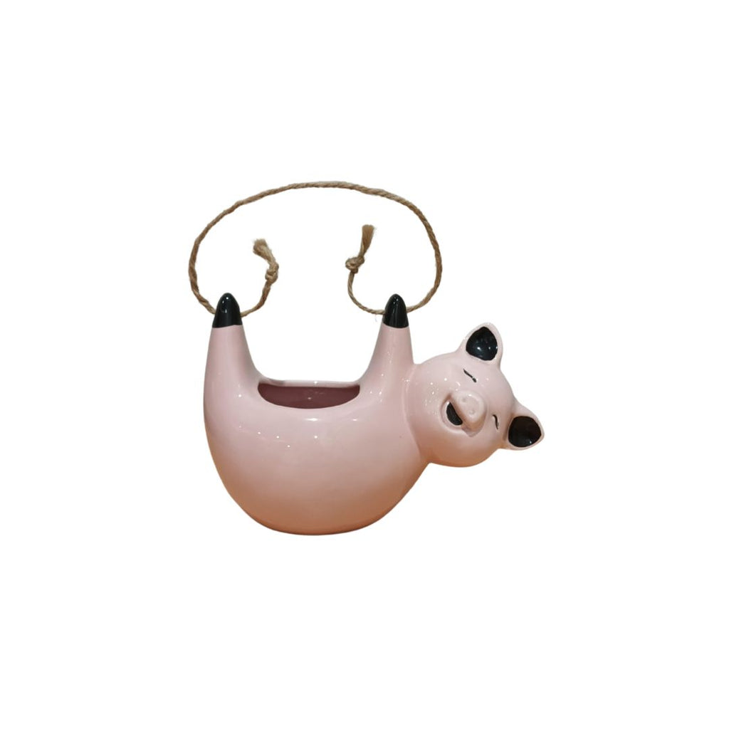 Penelope The Pig Ceramic Hanging Planter