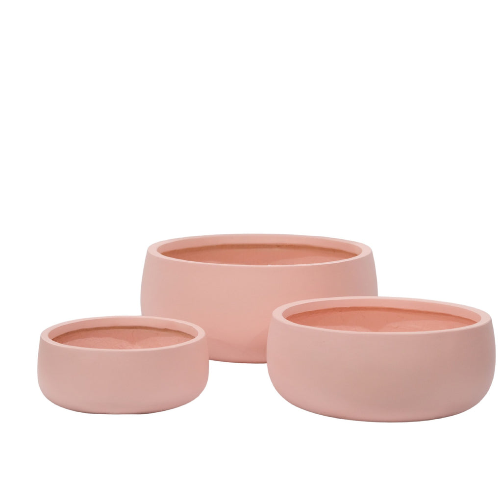 Fibrestone Crock Pot/bowl [sz:50x20cm Clr:blush]