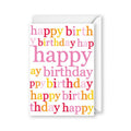 Card Happy Birthday Pink Lettering