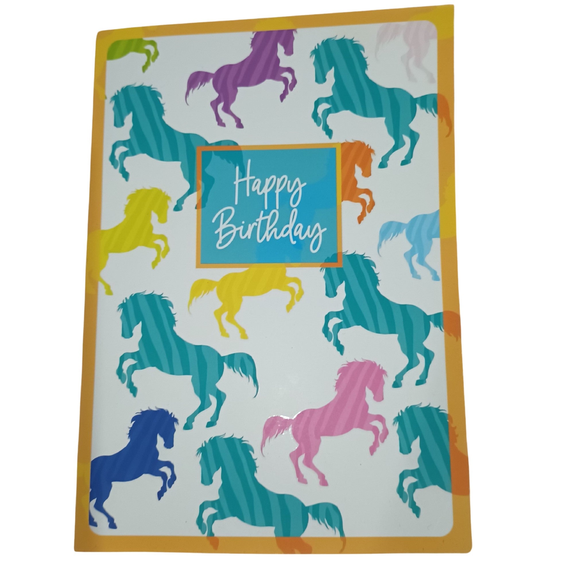 Card Happy Birthday Horses 