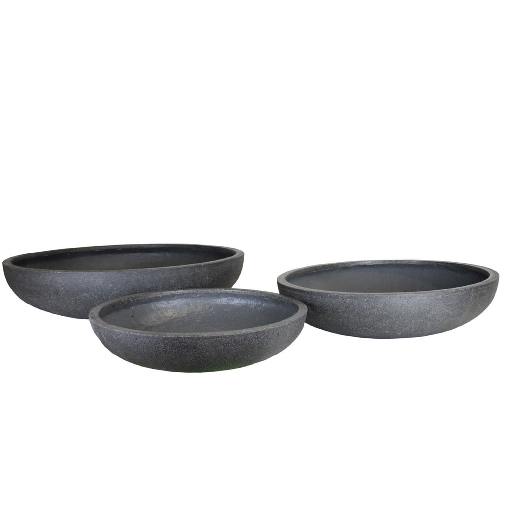 Urbancrete Low Bowl Black Sand [sz:small Clr:black Sand]