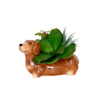 Load image into Gallery viewer, Urban Products Cute Dachshund Planter Brown 20cm
