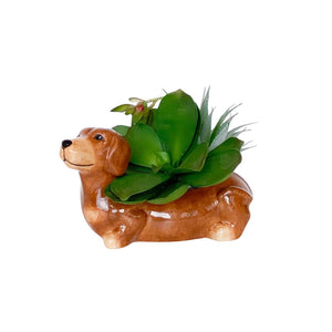 Urban Products Cute Dachshund Planter Brown 20cm