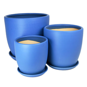 Mojay Tang Eggpot Glazed Blue [sz:small Clr:blue]