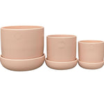 Load image into Gallery viewer, Northcote Pottery Hana Egg Pot With Saucer Blush 22x25cm
