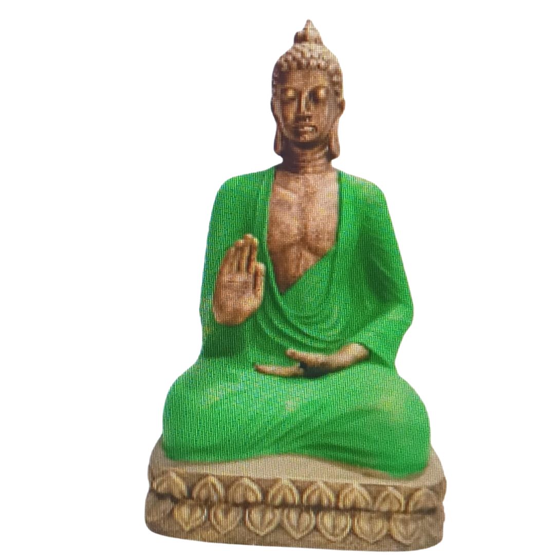 Green And Gold Buddha Statue 55x65x117