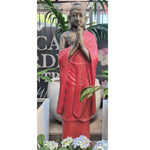 Load image into Gallery viewer, Red Gold Buddha Statue 33x30x110
