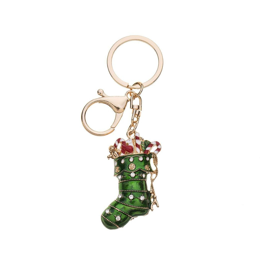 Green Xmas Keyring