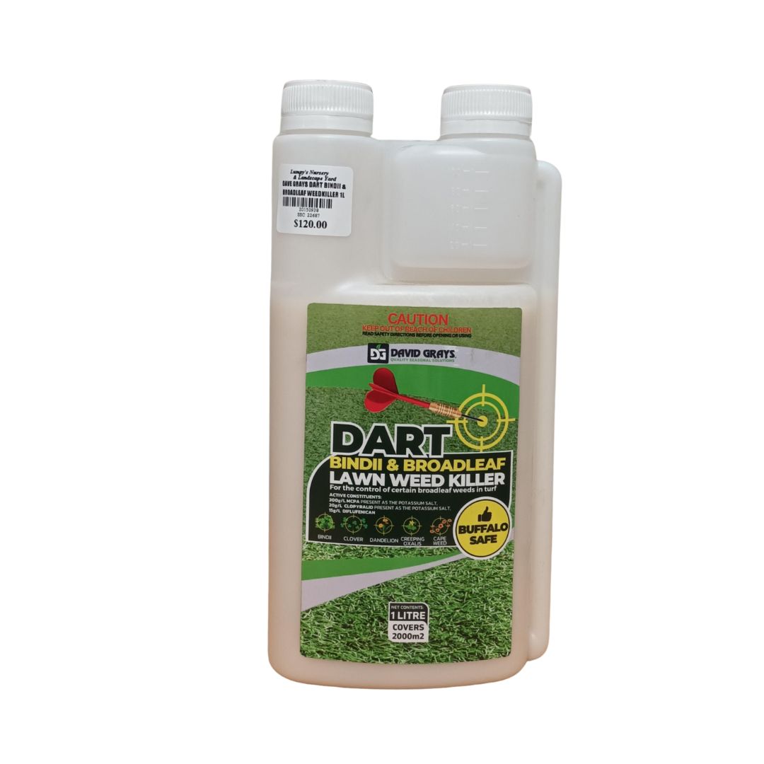 David Grays Dart Bindii & Broadleaf Lawn Weed Killer 1l