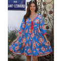 Savannah Mini Dress [sz:large Clr:blue]