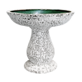 Ancient Swan Bird Bath | White Bowl + Base 78x30cm:40x57cm