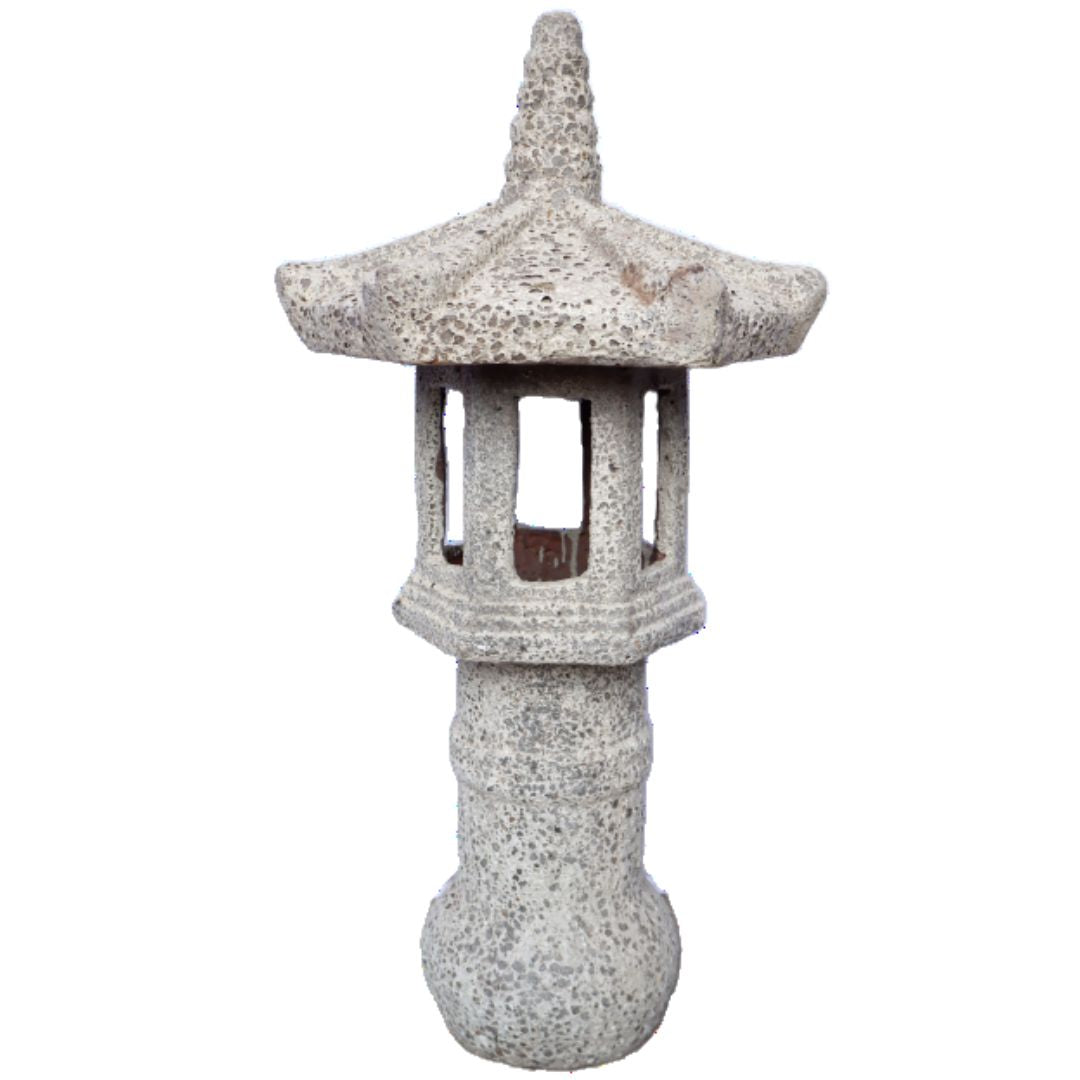Ancient Toro Lantern | White Top + Base 55x105cm