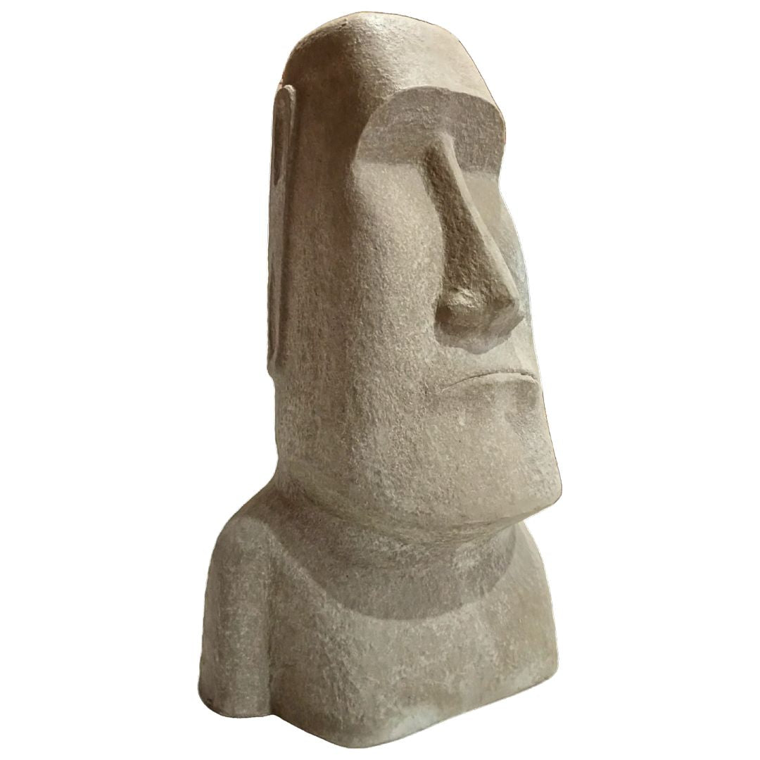 Statue Moai Fibre Cement | Grey 65x60x120cm