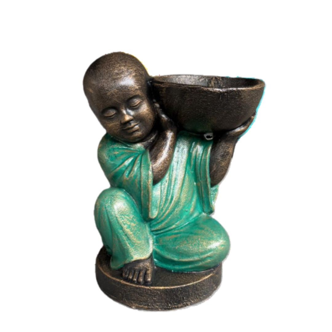 Statue Bowl Shaolin Grc | Green 34x33xx55cm