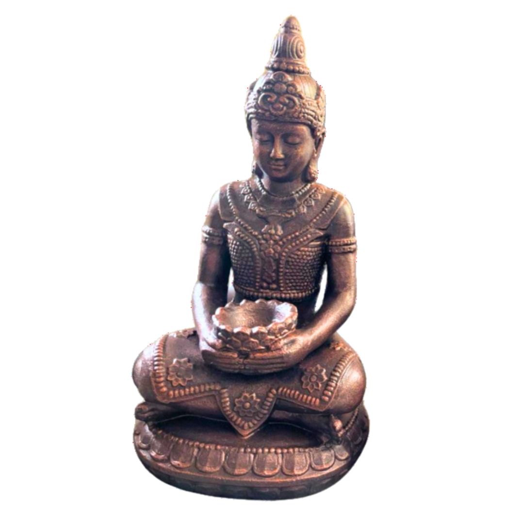Statue Bowl Dewi Fibre Cement | Copper 30x25x60cm