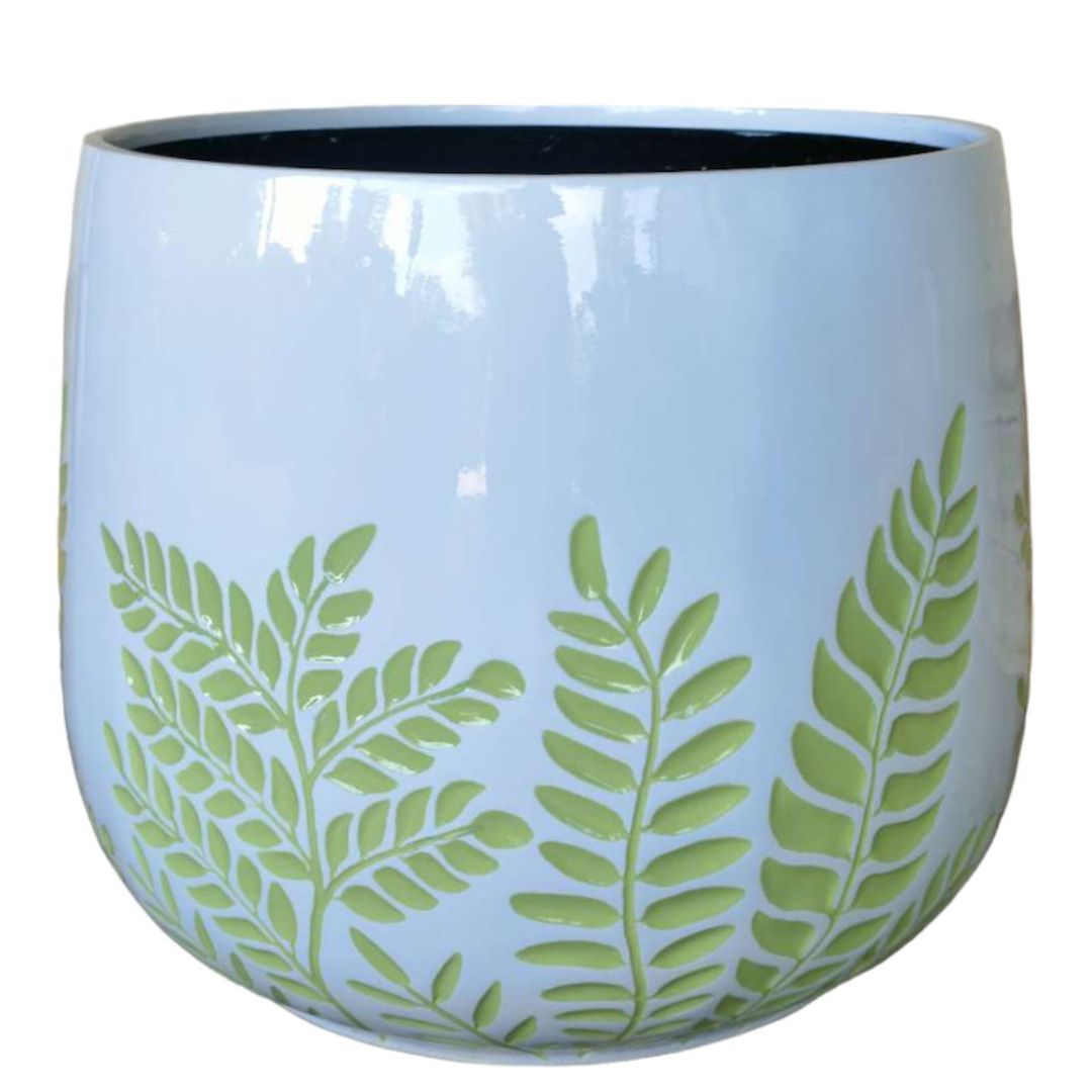 Bunge Fern F/g White W/sage Leaves [sz:large Clr:sage]