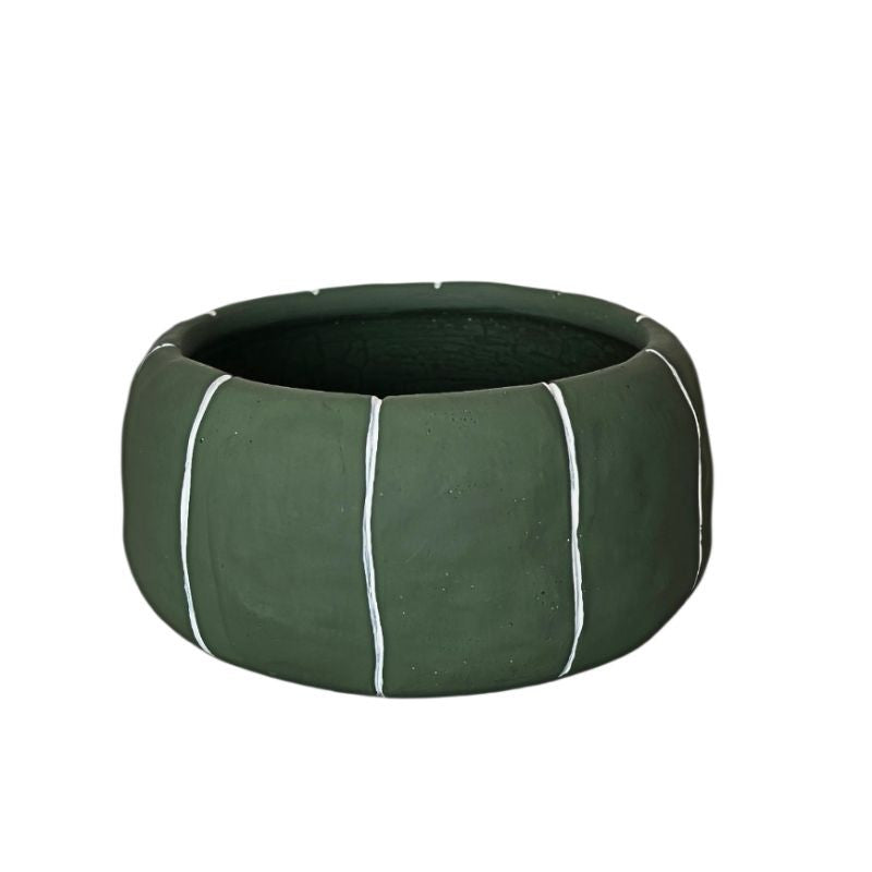 Bronrob Olive Stripe Pot 9 Cm