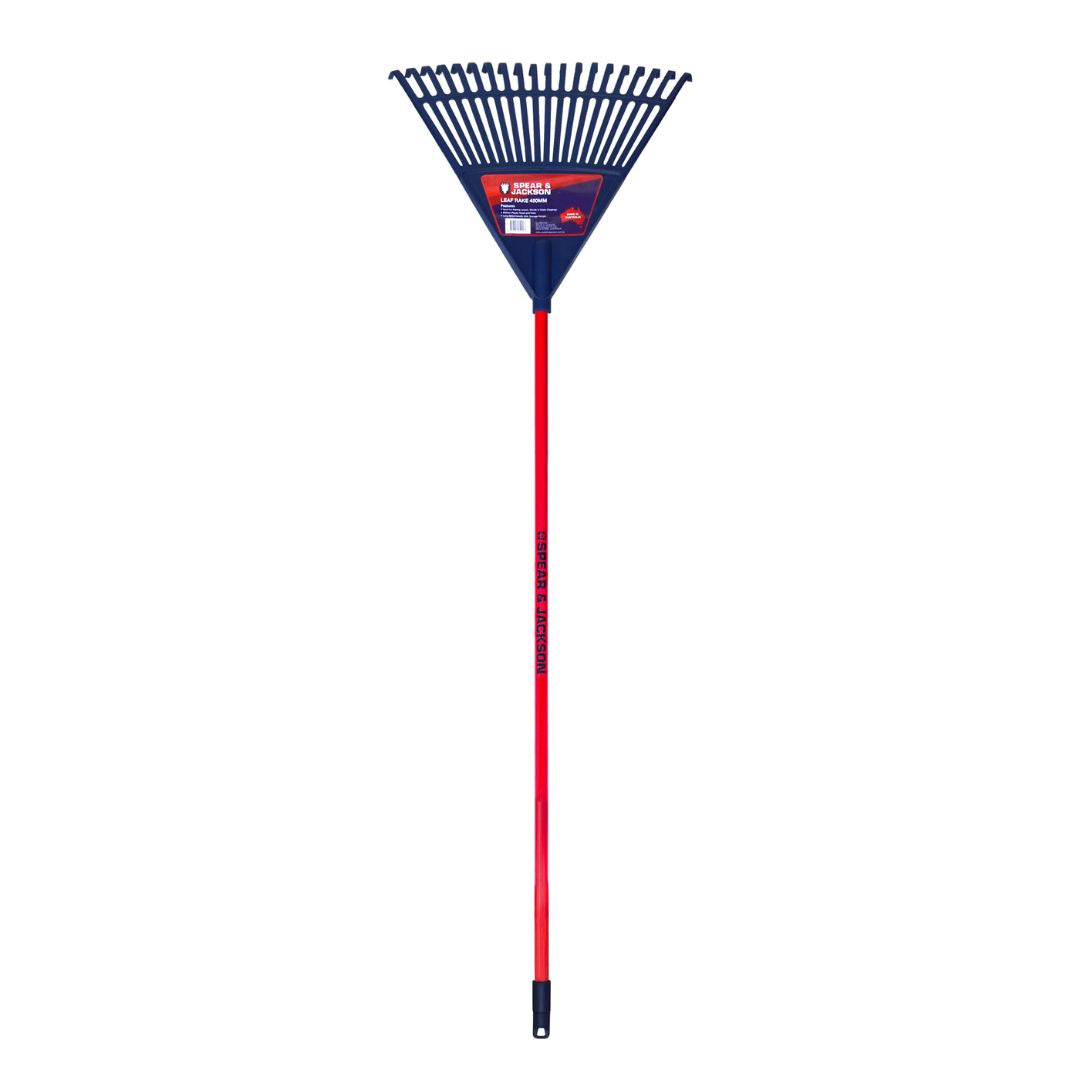 Spear & Jackson Leaf Rake 450mm Metal Handle Red