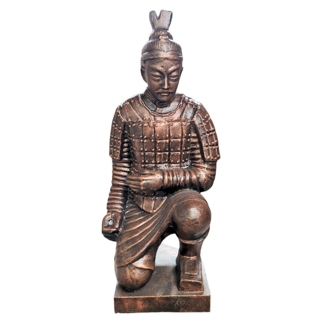 Statue Kneel Warrior Grc Copper 45x35x150cm