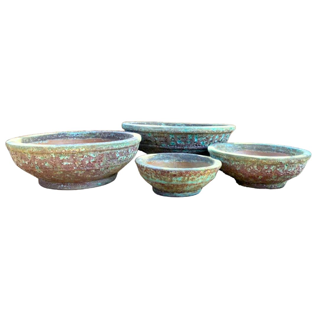 Ancient Ernust Bowl Planter [sz:extra Large Clr:green]