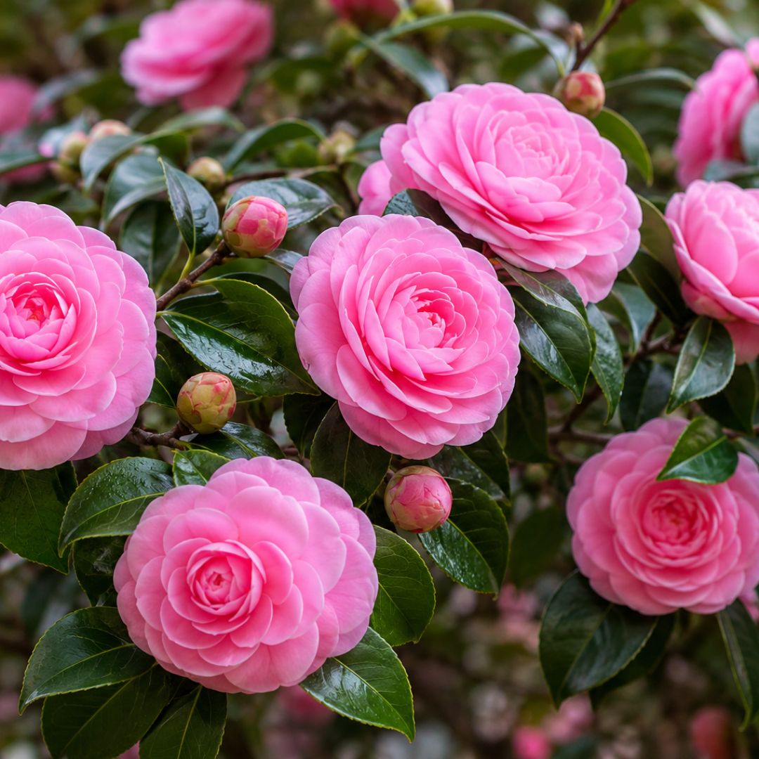 Camellia Buttons And Bows 200mm