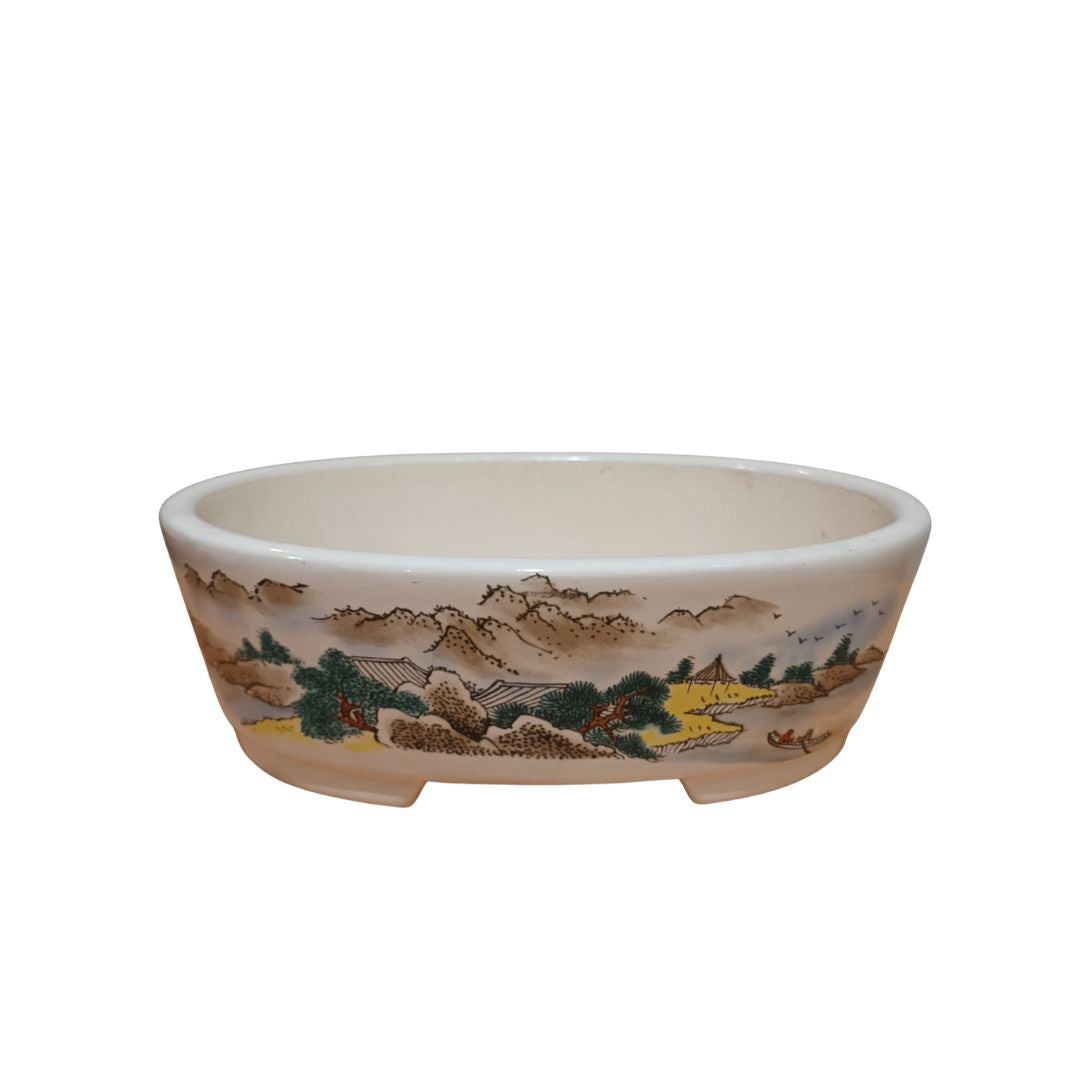Bonsai Pot Garden Theme 23x18x7cm