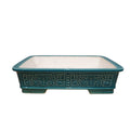Bonsai Pot Green Japanese Writing