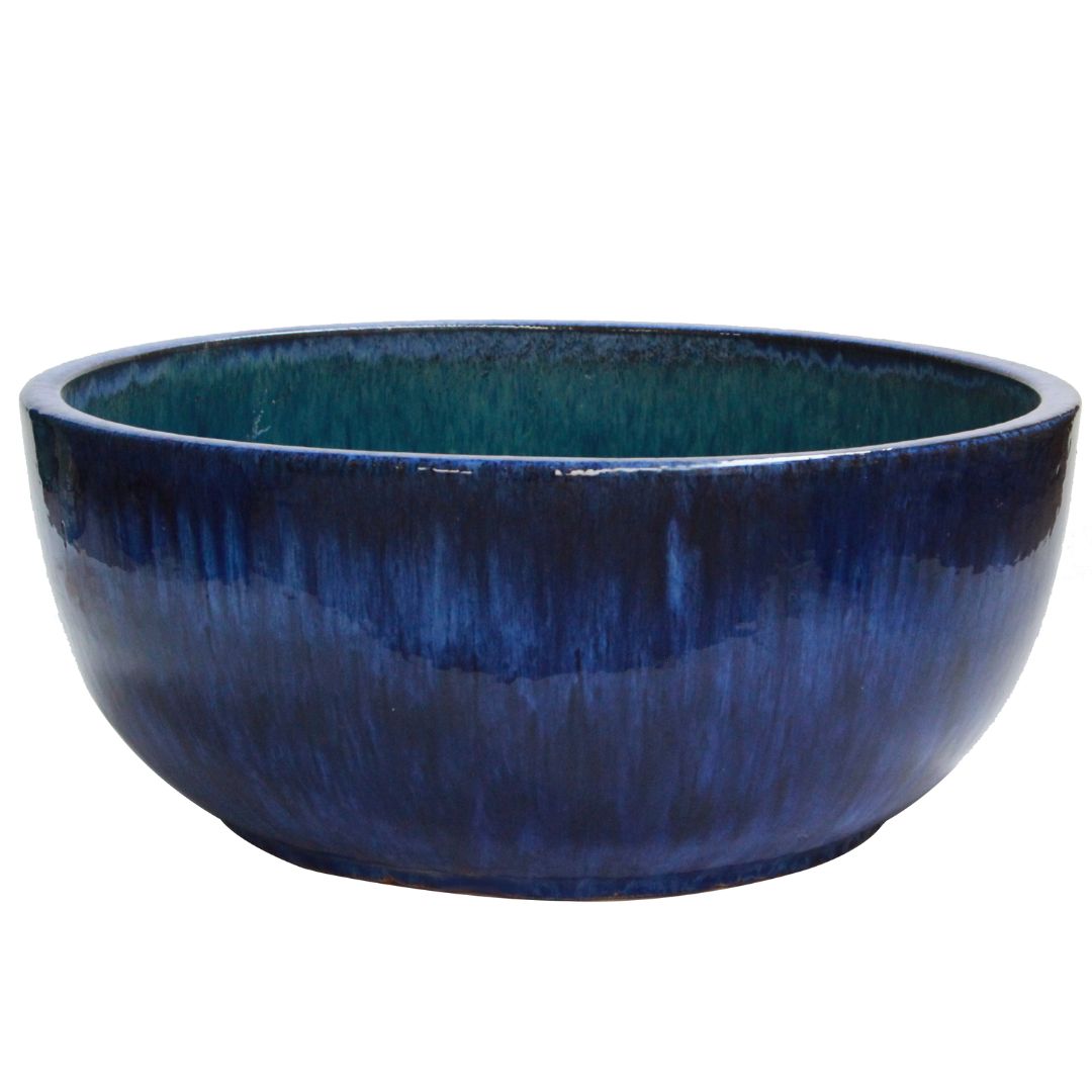 Glazed Waterbowl Navy [sz:large Clr:navy]
