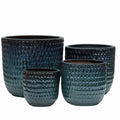 Glazed Dimple Pot Teal [sz:small Clr:teal]