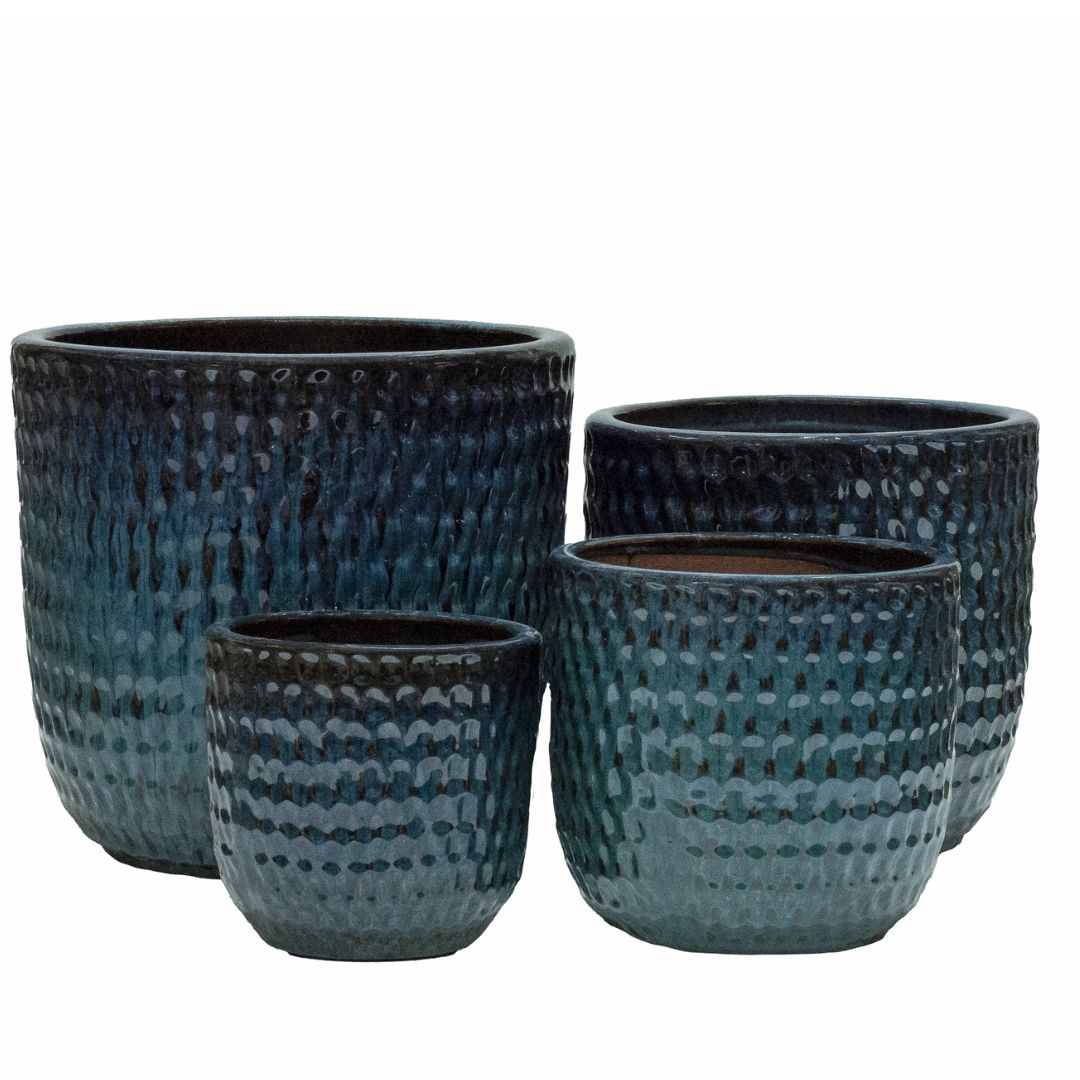 Glazed Dimple Pot Teal [sz:small Clr:teal]