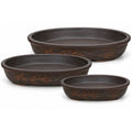 Large Round Bonsai Pot Matt Brown [sz:small Clr:matt Brown]
