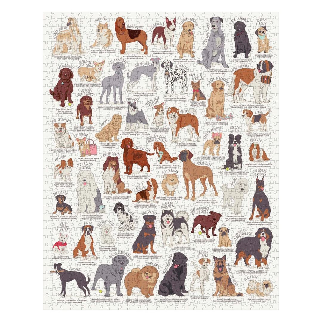 Ridley's Games Jig056 Dog Lovers Jigsaw Puzzle White 1000 Piece