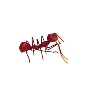 Terracotta Clayworks Small Metal Ant Walking Red