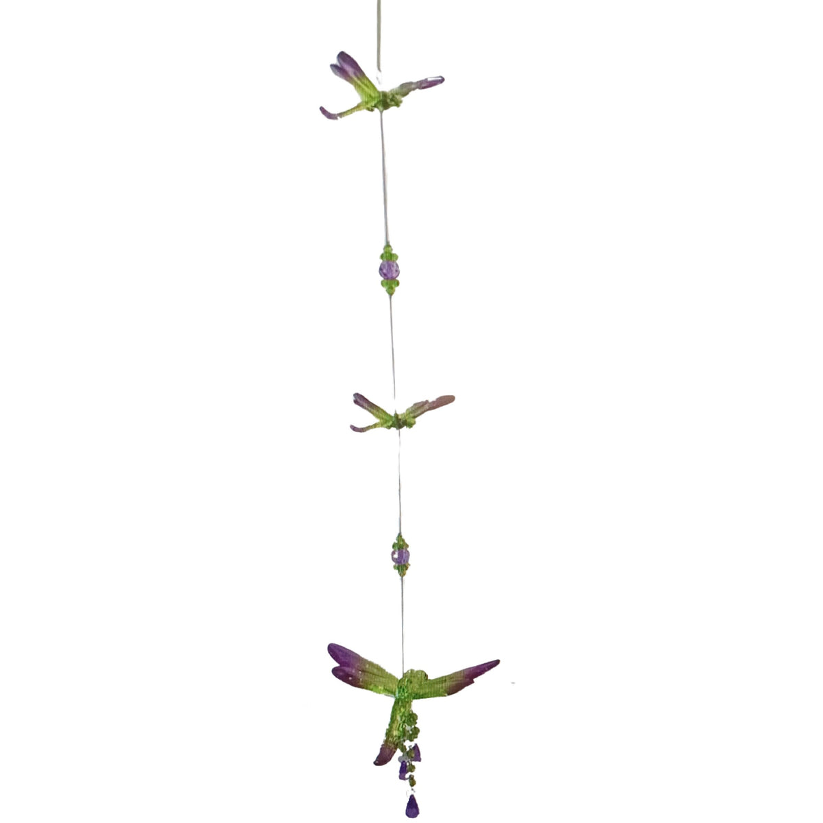Hanging Acrylic Crystal Dragonfly Sun Catcher Purple/green