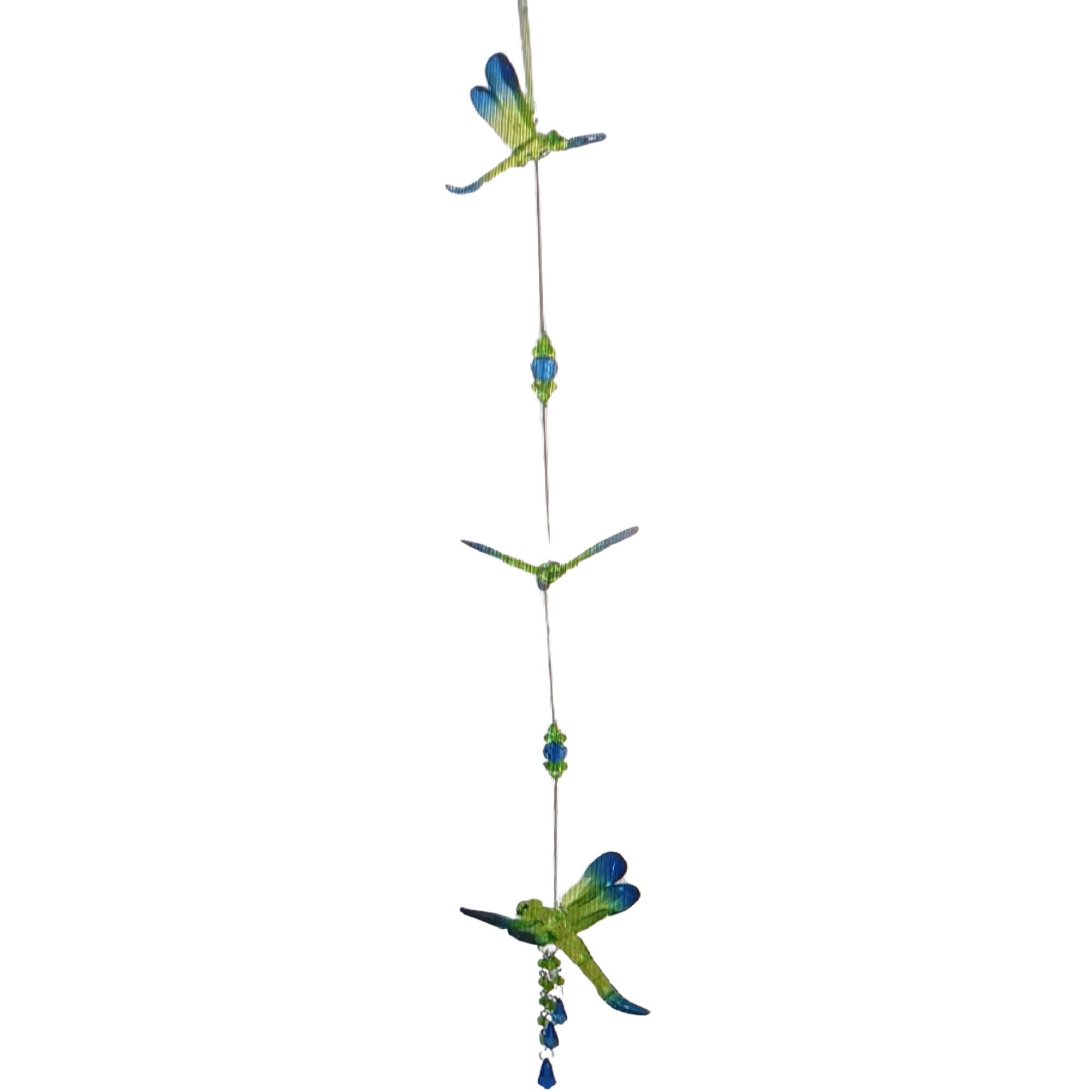 Hanging Acrylic Crystal Dragonfly Sun Catcher Blue/green